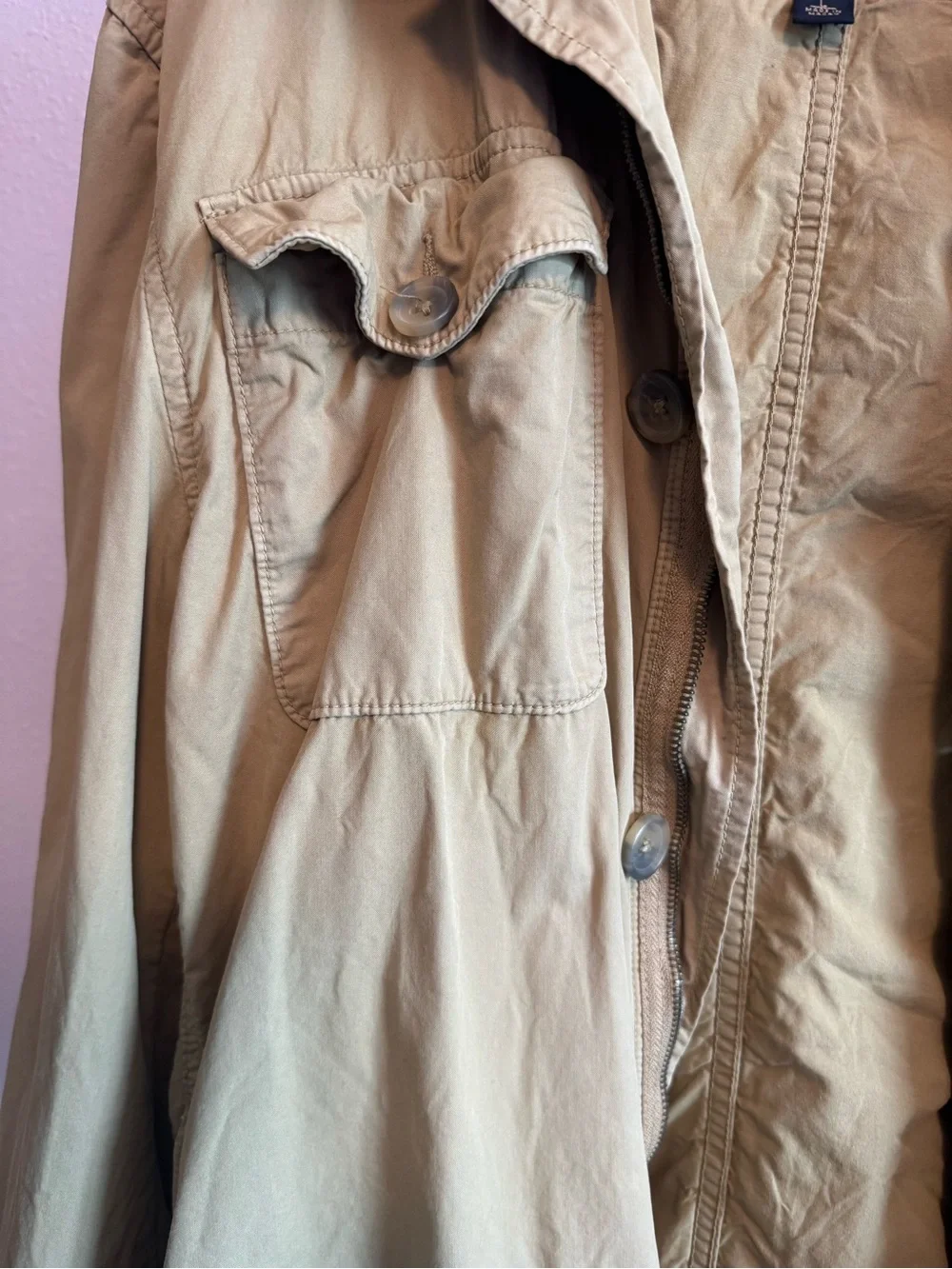 Vintage 2006 Banana Republic Safari Field Jacket Men’s L Khaki/Tan Cotton.
